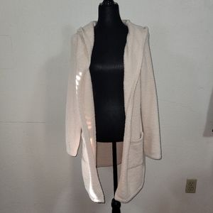 Cozy drape hooded sweater